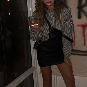 Black & White Striped Top with Balloon Sleeve